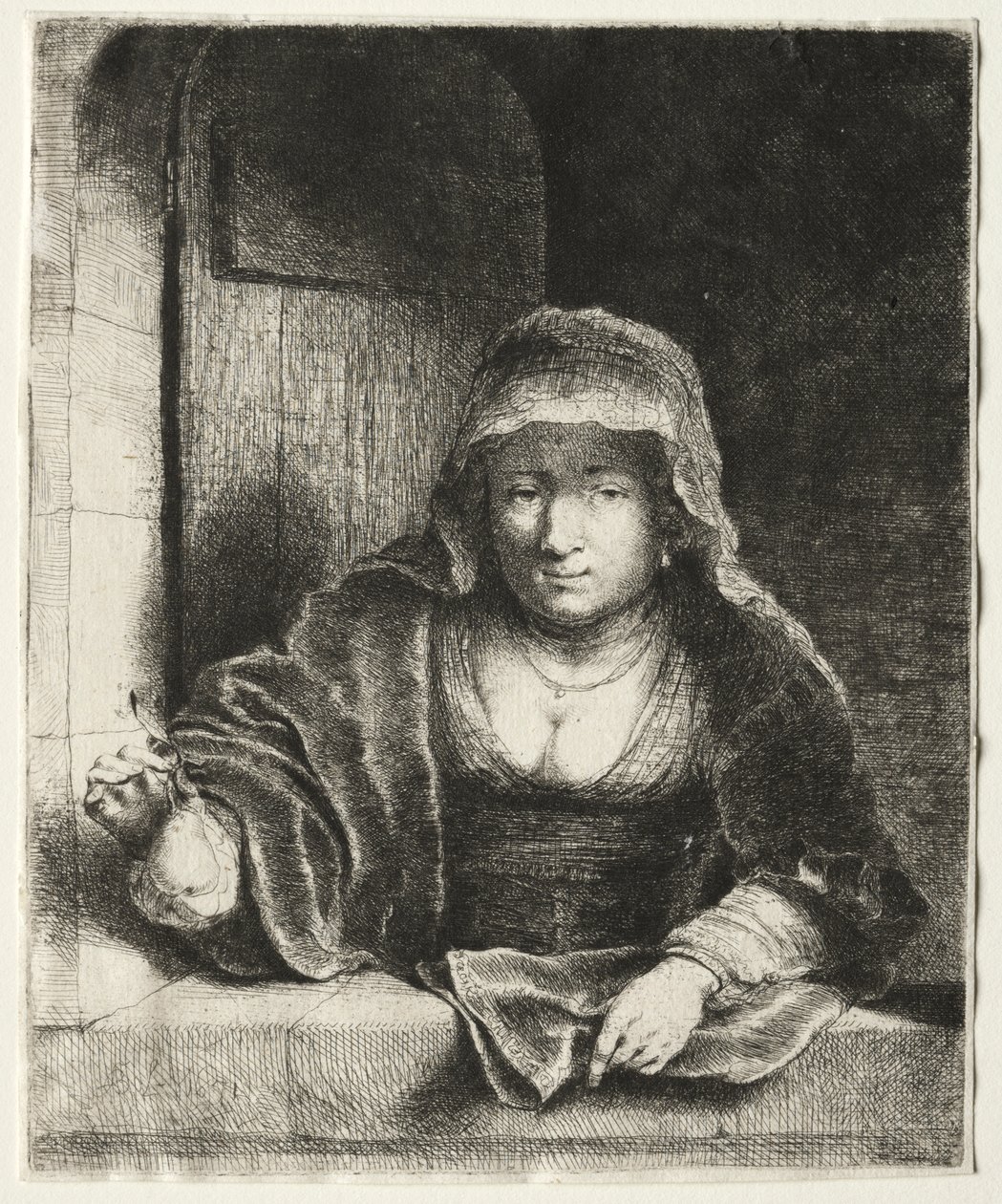 De vrouw met de peer door attributed to Painter of the Royal Procession