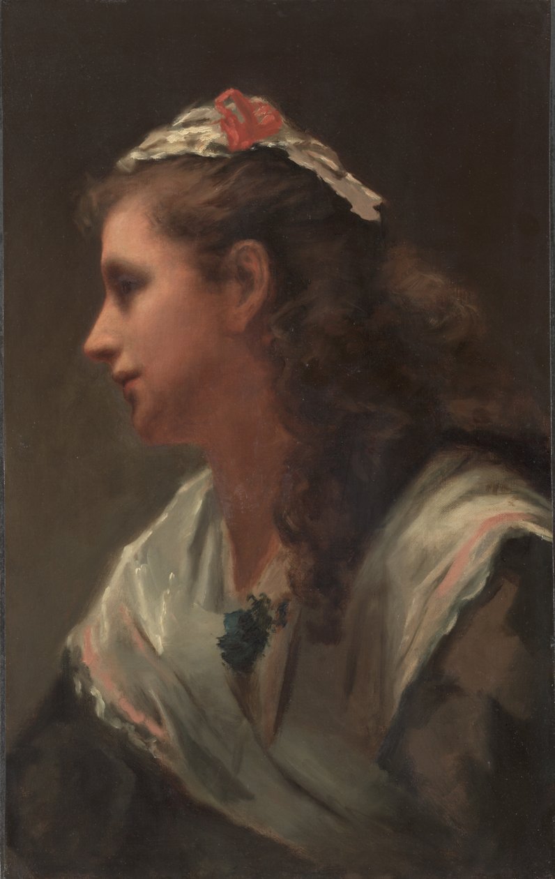 Zijn Eerste Model-Miss Russell door attributed to William Morris Hunt