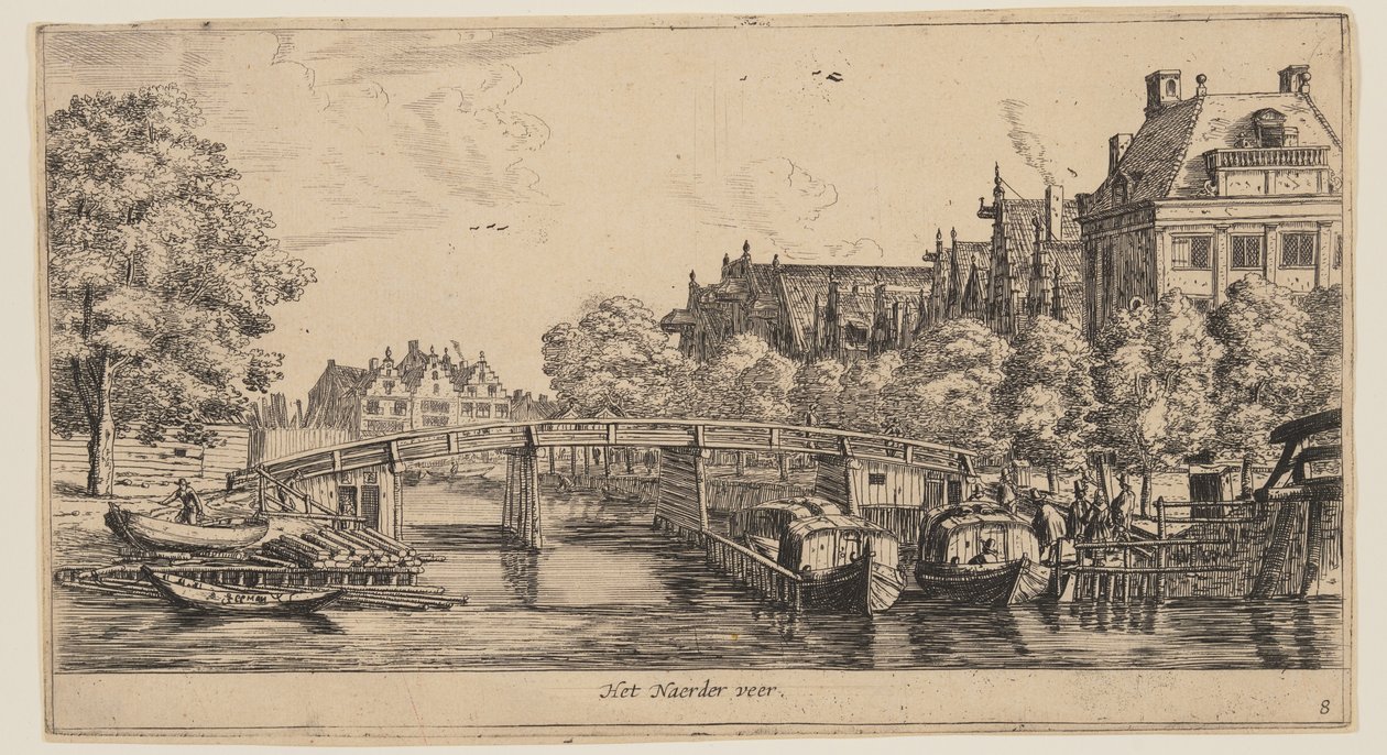 Het Naeder veer, from Views of Amsterdam door called Zeeman Reinier Nooms