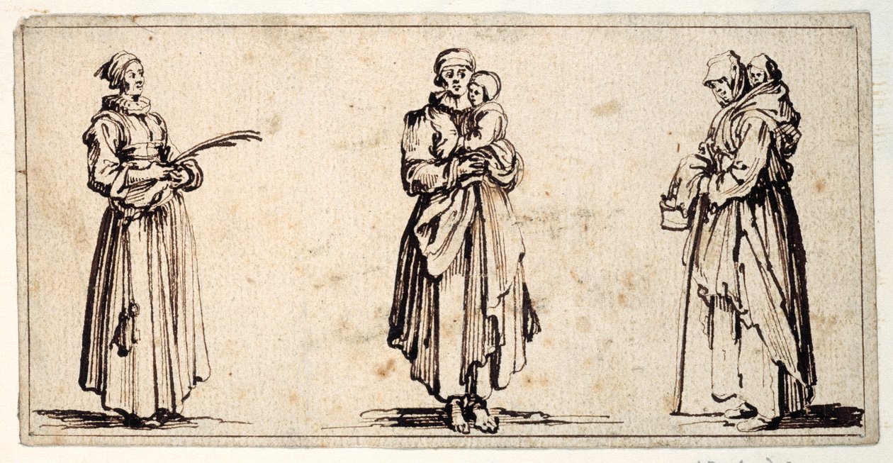 Drie figuren door Kosma Sergejewitsch Petrow Wodkin