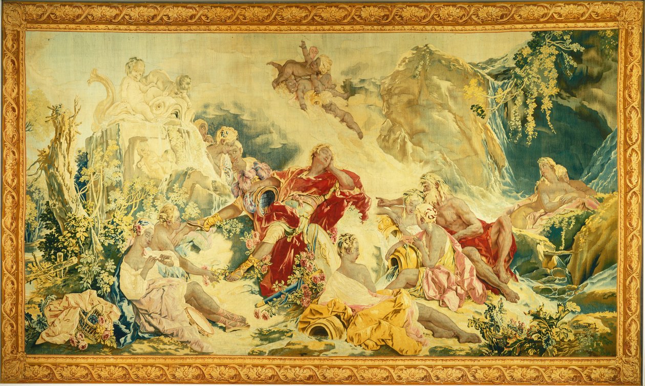 Droom van Rinaldo door design and cartoon by François Boucher; woven under the direction of Jean Baptiste Oudry and Nicolas Besnier at