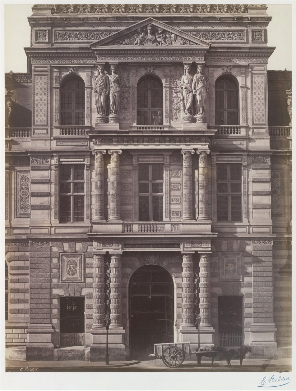 Keizerlijke Bibliotheek van het Louvre door Edouard Denis Baldus