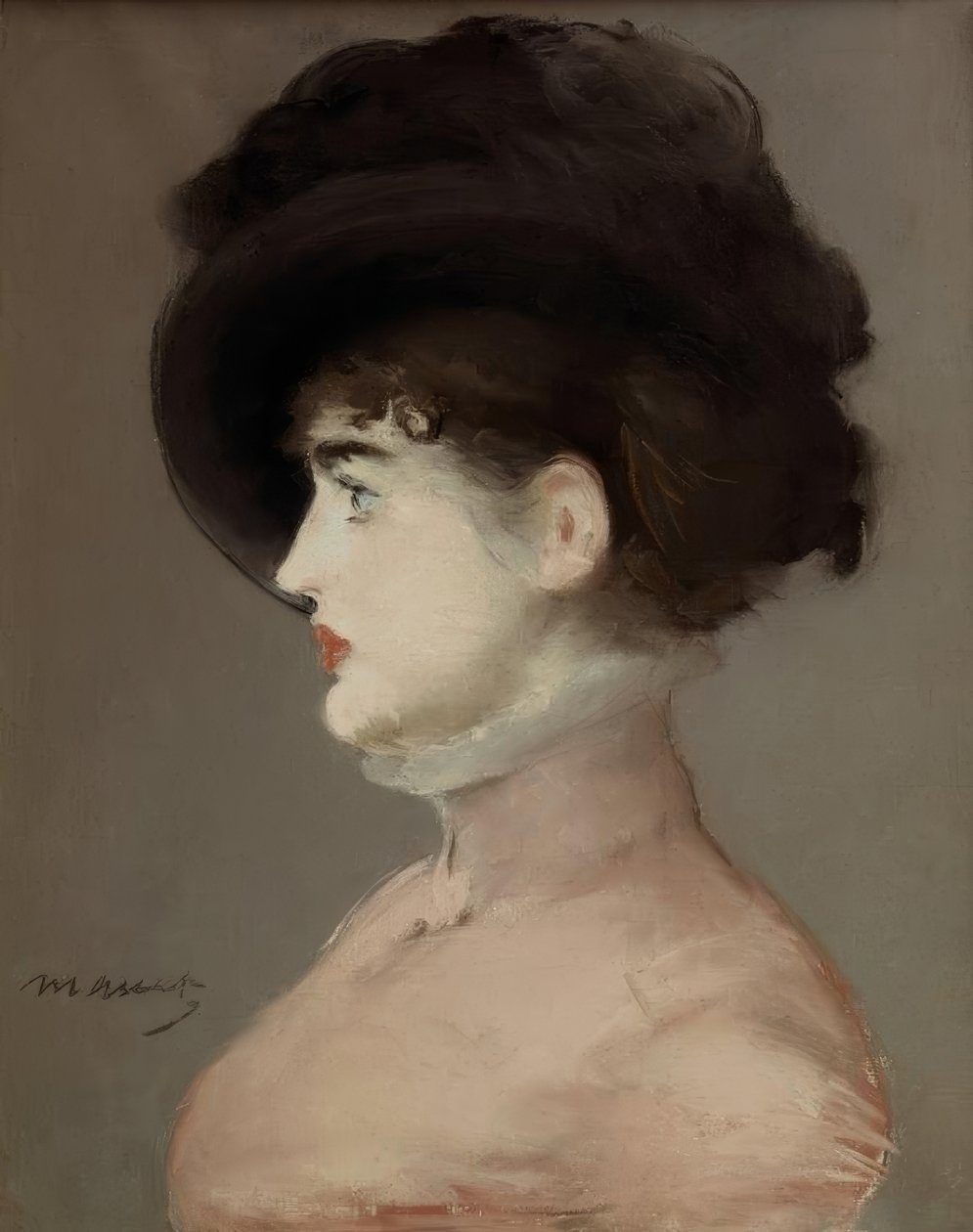 De vrouw met de zwarte hoed: Portret van Irma Brunner, de Weense door Édouard Manet