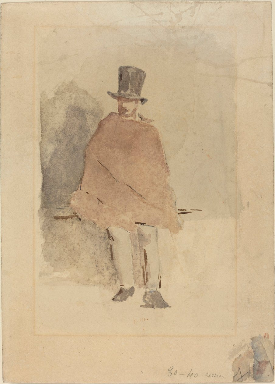 De man met de hoge hoed door Édouard Manet