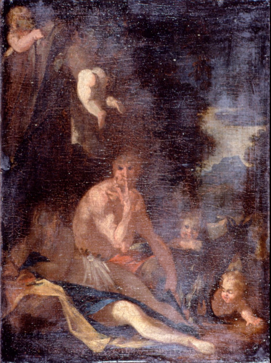 Nimf en Sater door Nicolas Poussin