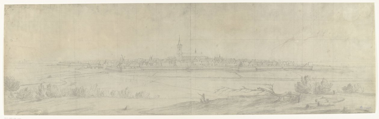Gezicht op Naarden, 1672 (series title) door frères Moreau