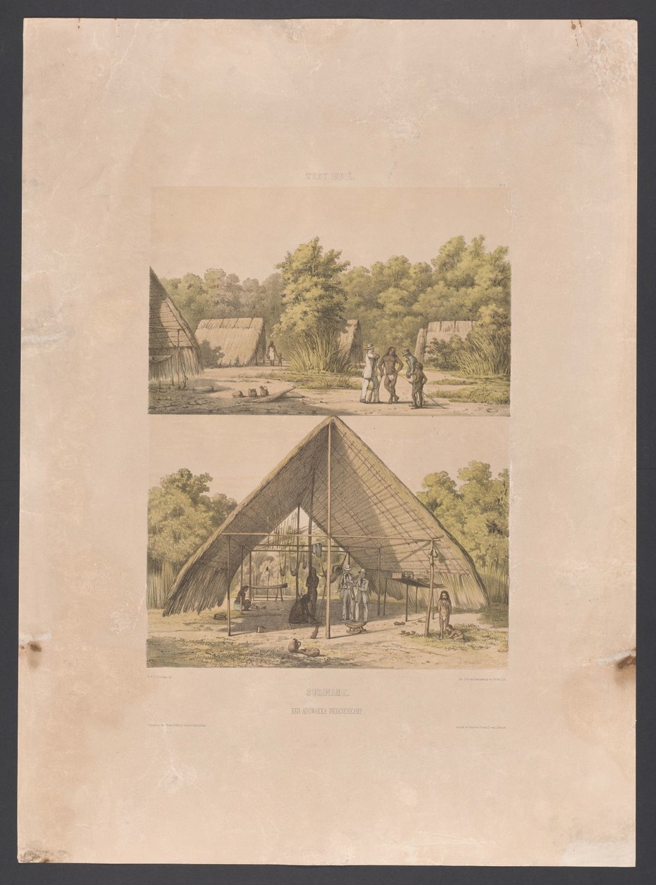 Arowakkenkamp in Suriname door jonkheer Jacob Eduard van Heemskerck