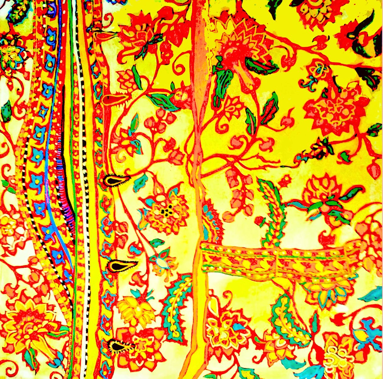 Mannenhemd geborduurd India, 2015 (gemengde techniek) door linda arthurs