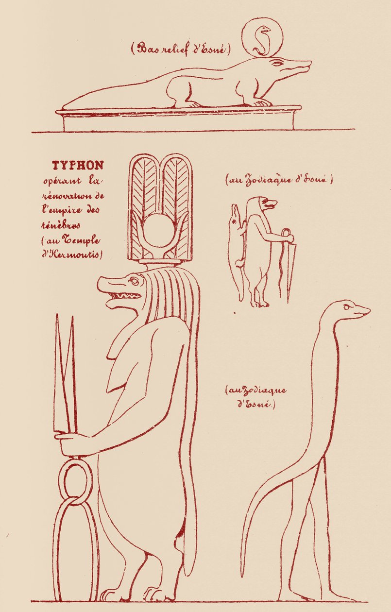 Egyptische symbolen van typhon door Éliphas after Lévi