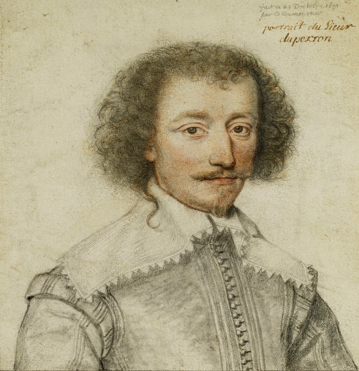 Portret van Pierre Le Hayer Duperron, 1634 door or Dumoustier Dumonstier
