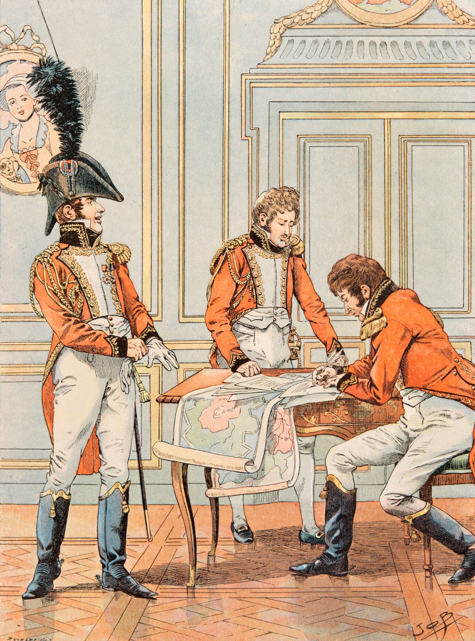 Outfit van Franse troepen te allen tijde: Adjudant van vice-Connétable Louis Alexandre Berthier, Prins van Neuchatel, Generaal-Majoor door pseudonym for Onfray de Breville Jacques Job