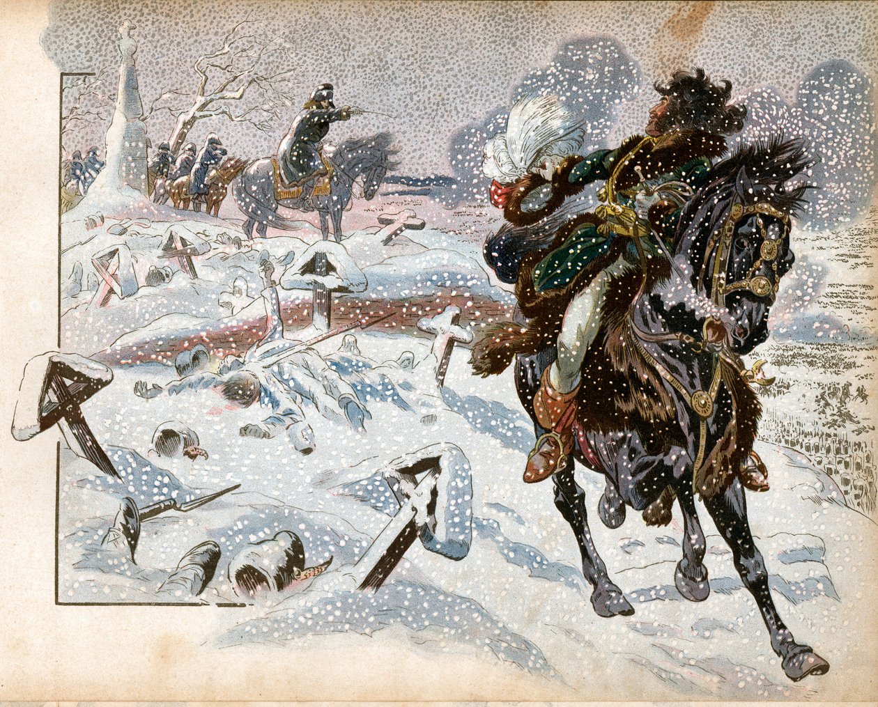 Joachim Murat (1767-1815) bij de Slag bij Eylau op 8 februari door pseudonym for Onfray de Breville Jacques Job