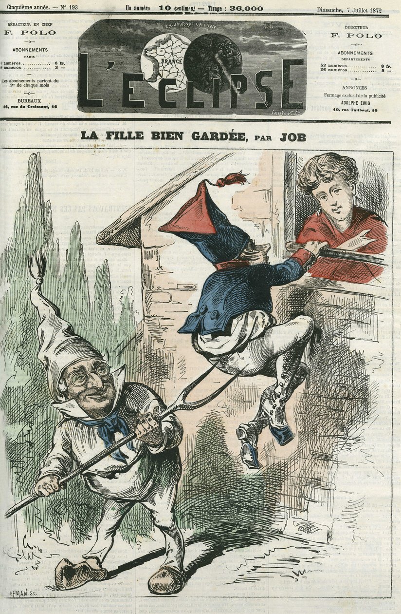 La fille bien gardee. Omslag in 