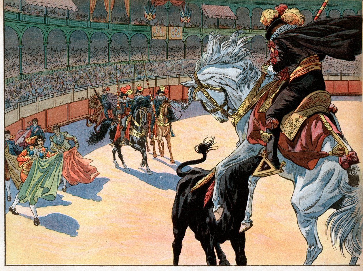 Een stierengevecht in Spanje. Joachim Murat door pseudonym for Onfray de Breville Job