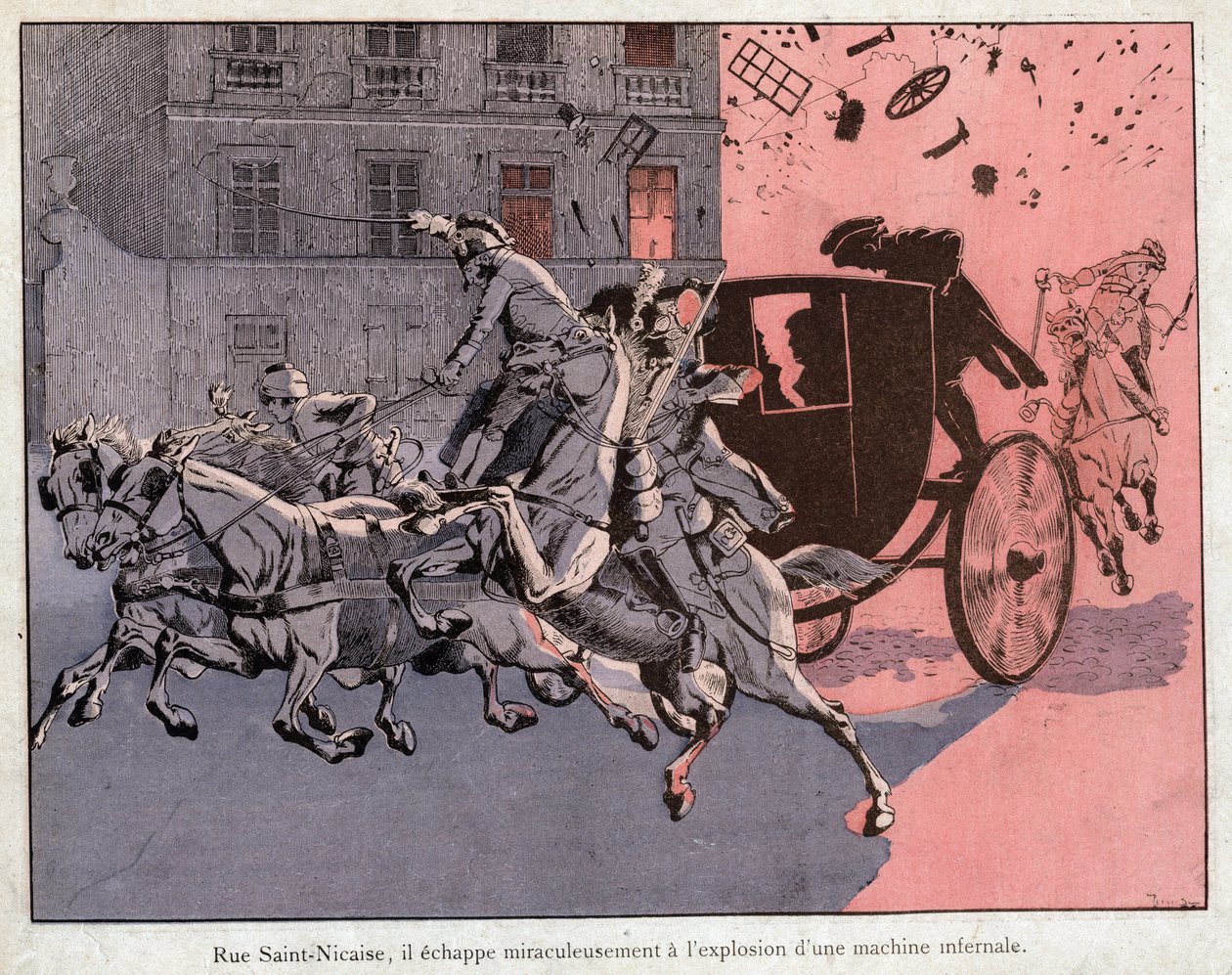 De aanslag in de rue Saint Nicaise door pseudonym for Onfray de Breville Job