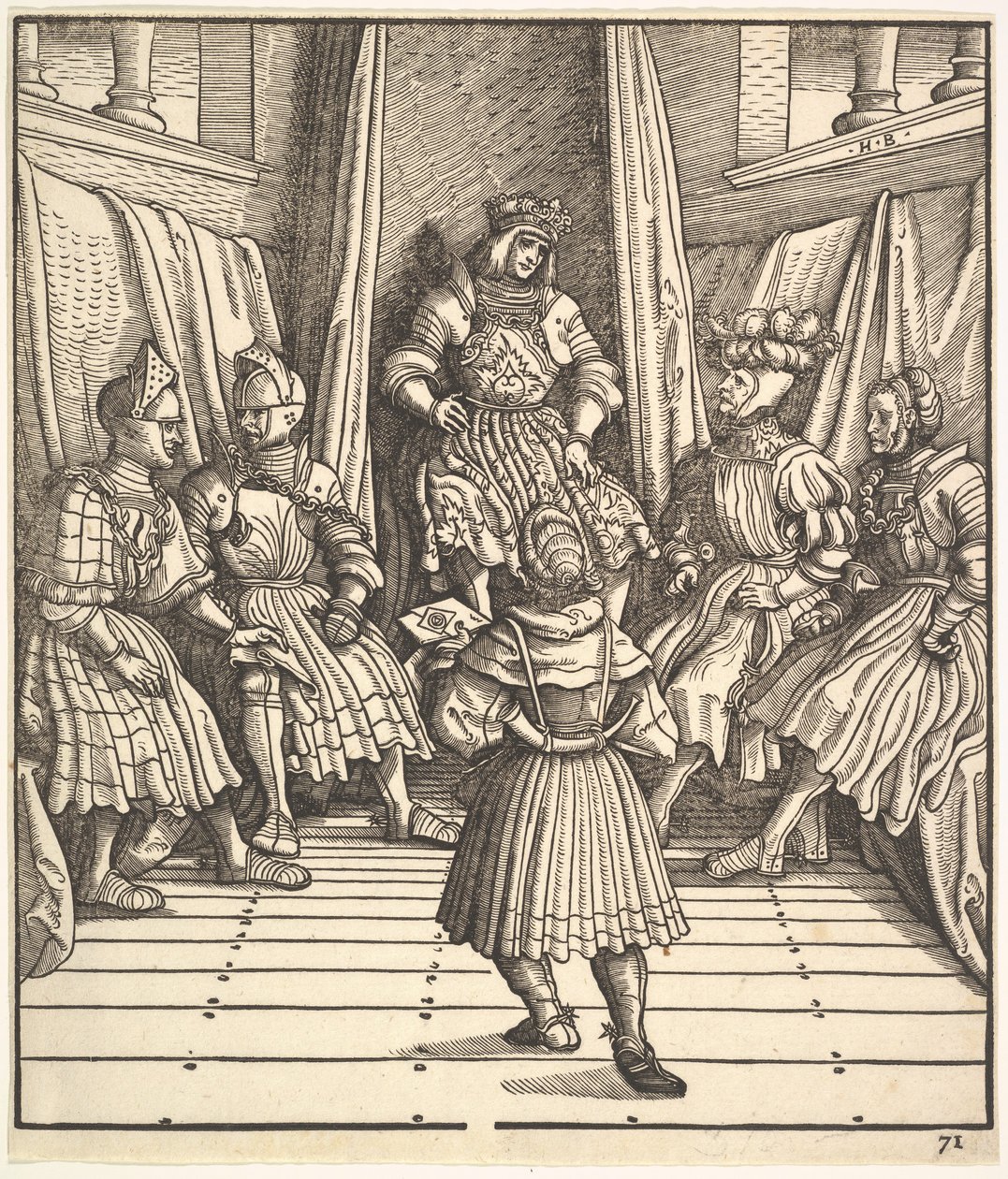 Illustratie uit De Witte Koning door the Elder Hans Burgkmair