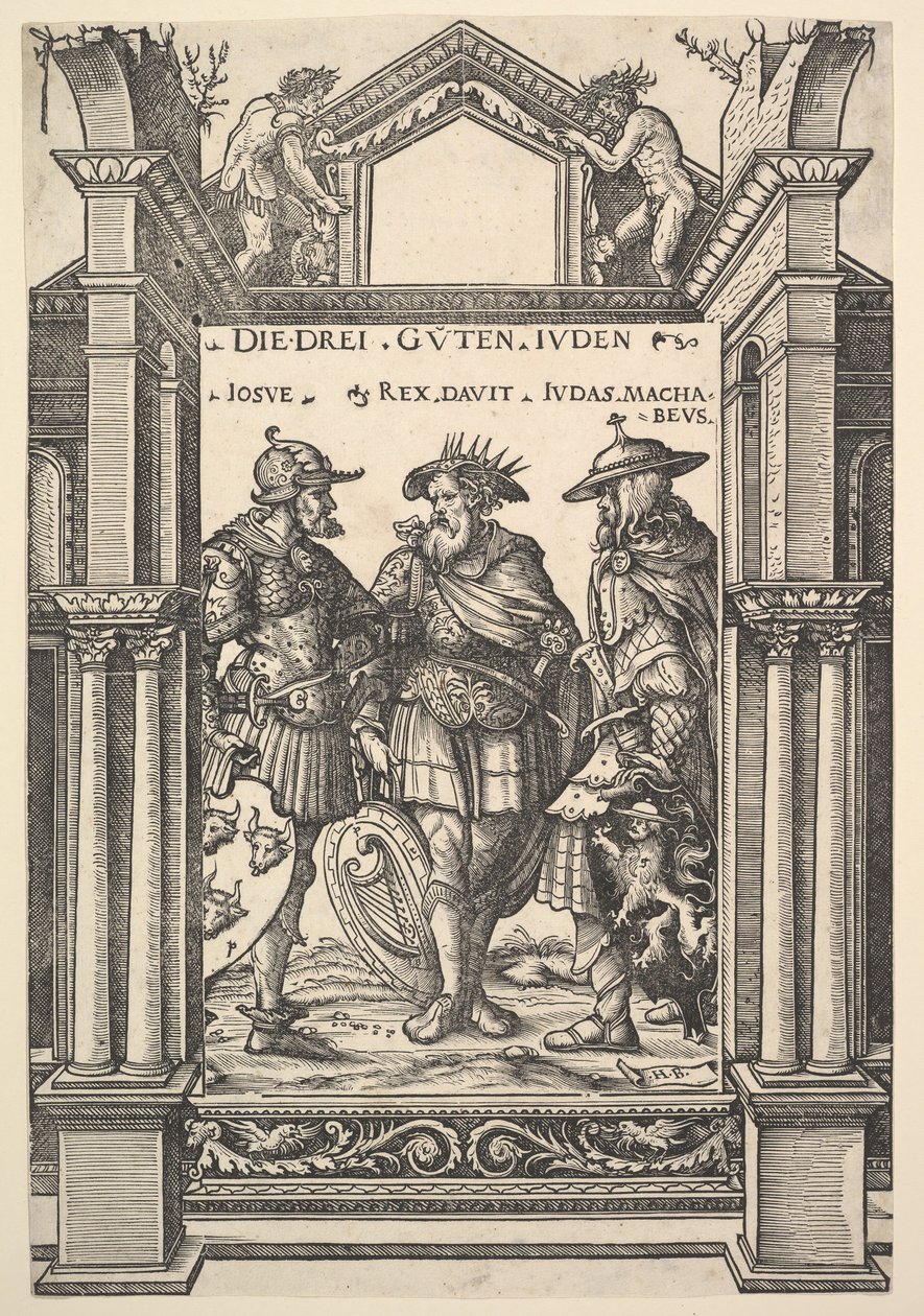 De Drie Joodse Helden, uit Helden en Heldinnen door the Elder Hans Burgkmair
