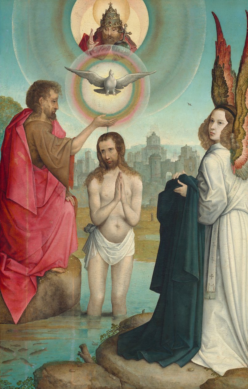 De Doop van Christus, ca. 1508-1519 door the Elder Juan de Flandes