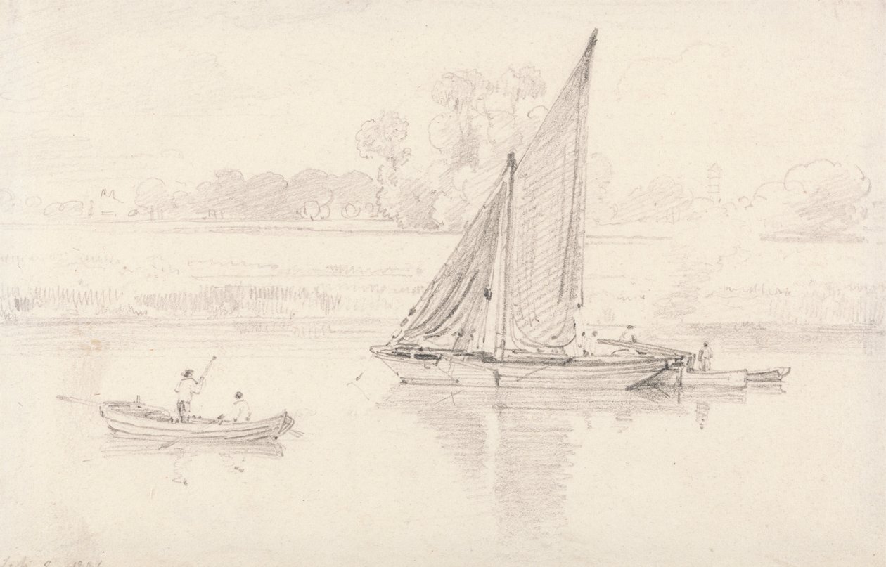 De Theems bij Kew, 9 februari 1806 door unknown artist
formerly John Constable