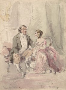 Scène uit Vanity Fair: Jos en Becky, 1848-80