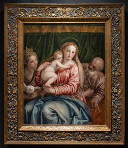Madonna en Kind Jezus tussen S. Catharina van Alexandrië en Petrus door (1528 88) Veronese