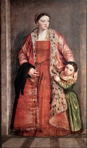 Portret van Livia Porto Thiene en haar dochter Deidamia
