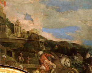 Antonio Loredan bevrijdt Scutari (detail) door (1528 88) Veronese