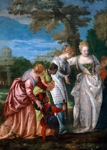 Mozes gered uit het water door Paolo Veronese