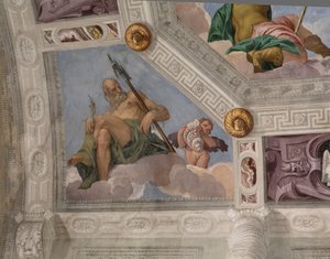 Paolo Caliari bekend als Veronese, fresco, Villa Barbaro, Maser, Italië door Veronese