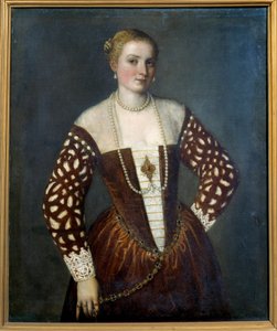 Portret van een Venetiaanse vrouw door Veronese