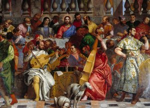 De bruiloft te Kana, detail: Christus en de Maagd