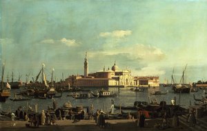 Een uitzicht op het San Marco-bekken vanaf de Riva Degli Schiavoni, Venetië door Canaletto