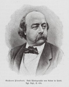 Gustave Flaubert, Frans romanschrijver (gravure)