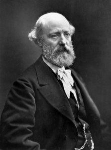 Eugene Viollet-Le-Duc (1814-1879) Franse architect die veel monumenten restaureerde (Notre Dame van Parijs, kasteel Pierrefonds), foto door Nadar (1820-1910) in 1878