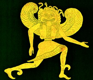 Etruskische gorgon, uit het Campana Museum, illustratie uit 