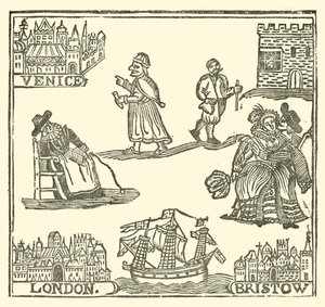 Illustratie voor The Roxburghe Ballads (houtsnede) door (after) English School