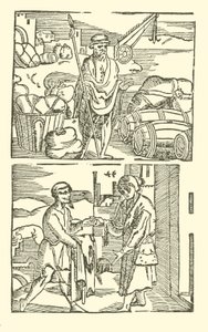 Illustratie voor The Roxburghe Ballads (houtsnede) door (after) English School