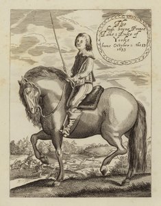 James II en VII, koning van Engeland, Schotland en Ierland, toen hertog van York (ets) door (after) English School