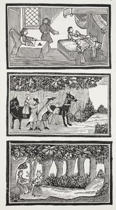 De geschiedenis van de twee kinderen in het bos, illustratie uit 