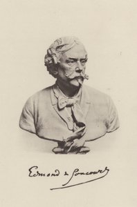 Edmond de Goncourt, Franse romanschrijver (zw/w foto) door (after) French Photographer
