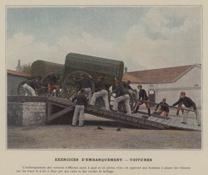 Oefeningen voor inscheping, voertuigen