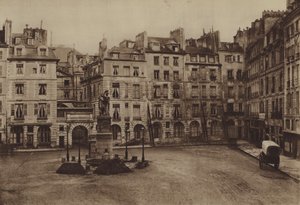 La place Dauphine, gedeeltelijk gesloopt in 1875 door (after) French Photographer