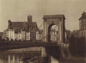 De Pont Louis-Philippe richting de rechteroever door (after) French Photographer