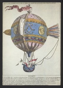 Ontwerp voor een ballon met een diameter van 120 voet om op te stijgen vanuit Dijon