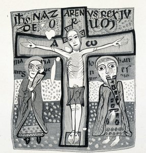 Religieuze kunst, Christus aan het kruis. 12e eeuw. door (after) French School