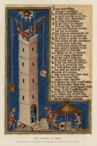 De bouw van de toren van Babel door (after) German School
