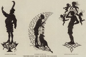 Midzomernachtsdroom (illustratie met silhouetten) door (after) German School