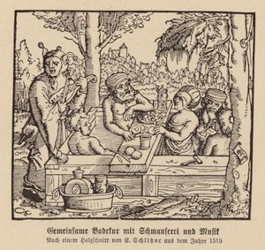 Gemengd spa baden met feest en muziek door (after) German School