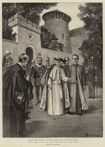 Paus Leo XIII in de winter van zijn dagen door (after) Italian School