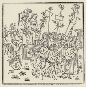Processie die een wagen trekt door (after) Italian School